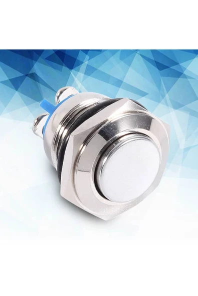 16mm Metal Panel Montaj Yüksek Kafa Push Buton No Dc 6a 12v Ac 3a 250v Ip67 Su Geçirmez - Resim 2