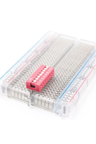 8li Dip Switch 8 Pin Kırmızı Anahtar Açık Kapalı Seçim Adres Ayar On Off Bağlantı - Resim 6