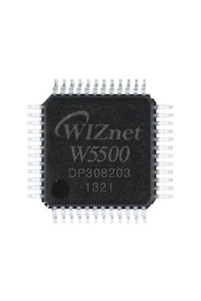 W5500 Ethernet Haberleşme Entegresi İnternet 48 Pin LQFP SPI 10/100 Ethernet MAC TCP UDP ICMP IPv4