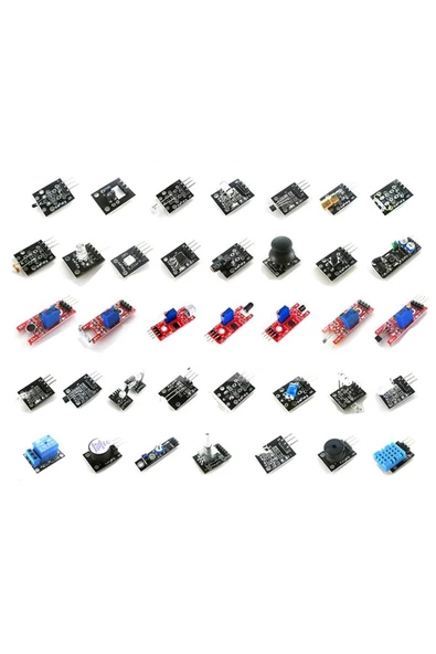 Arduino 37 Parça Sensör Seti Sıcaklık Nem Işık Ses Renk Alev Nabız Manyetik Titreşim Lazer Ir Buton - Resim 7