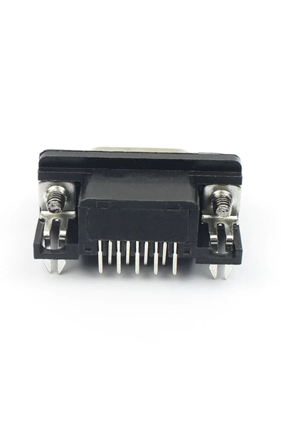 DB9 90 Derece Erkek Bağlantı Konnektörü DSUB 9 Pin Pcb Montaj Tip RS232 Rs485 Data Bağlantı Soketi - Resim 3