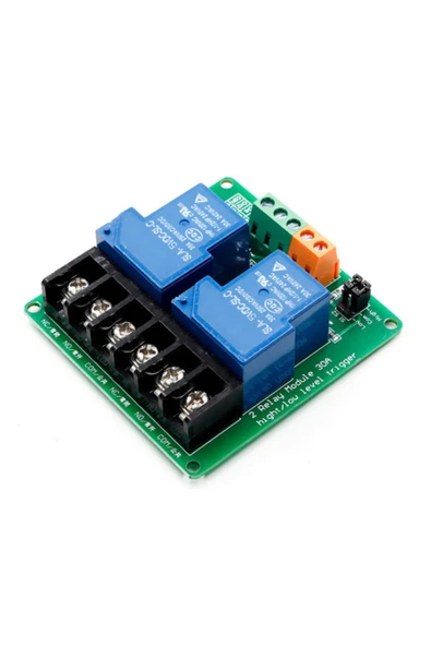 5V 2 Kanal 220V 30A Röle Modül Yüksek Akım Güç Kontrol Anahtarı Opto İzolasyon Düşük/Yüksek Tetik - Resim 3