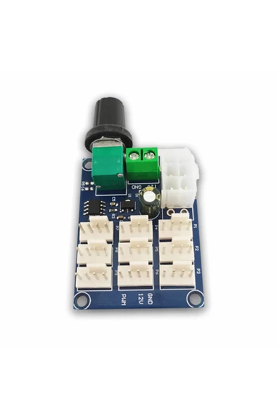 9 Kanal Dc 12V Pwm Fan Hız Kontrol Kartı Klemens Atx Besleme Soket Pot Kontrol Bilgisayar Pc Cpu - 5
