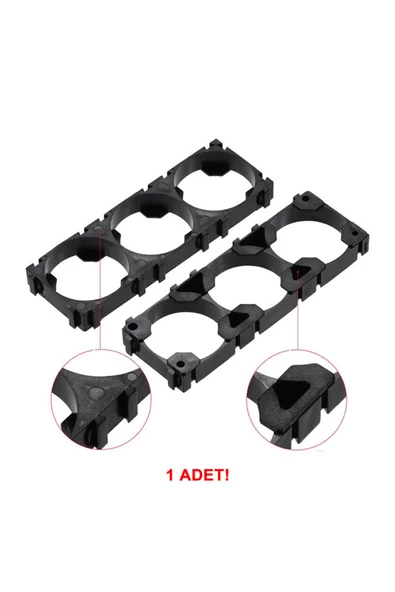 32650 3lü Pil Tutucu Birleştirici  32700 Lityum Lion Lipo Batarya Pil Yuvası - Resim 2