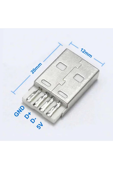 Usb Type A Erkek Soket Lehimlenebilir 4 Pin Diy Tip A Elektronik Devre Cihaz Usb 2.0 Konnektör