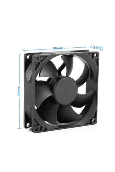 Dc 12v Fan 90x90mm 9025 3200rpm 9x9cm Sessiz 2 Pin Fırçasız Soğutma Kuluçka Ekran Kartı - 2