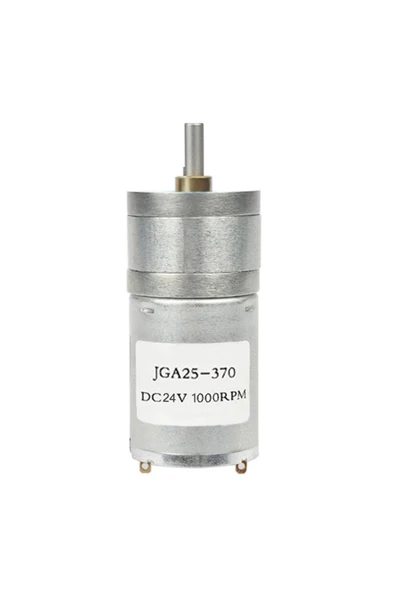 24v 1000rpm Jga25-370 Redüktörlü Dc Motor Metal Dişli Yüksek Tork Kuvvet 25mm ürün görseli