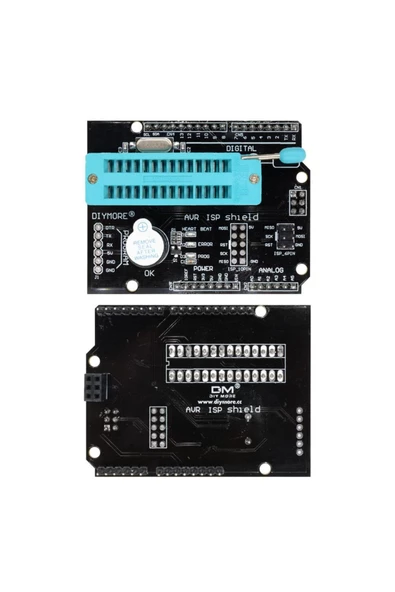 Arduino Avr Isp Programlama Shield Genişleme Kartı Zif Soket - 4