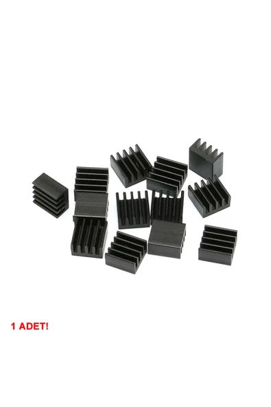 8.8mm x 8.8cm x 5mm Alüminyum Metal Soğutucu Blok Radyatör Amfi Led Entegre Transistor Vga Ram - Resim 6