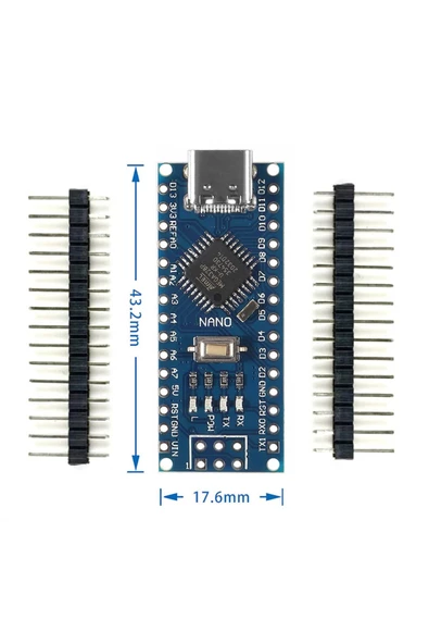 Arduino Nano 3.0 Type C Atmega328 Ch340 Açık Kaynak Kod Yazılım Geliştirme Eğitim Kartı