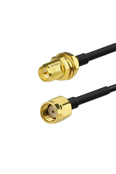 RG174 50 ohm Koaksiyel Rp Sma Erkek Rp Sma Dişi 3 Metre Kablo RF Sinyal Uzatma Kablosu 0-6Ghz - Resim 3