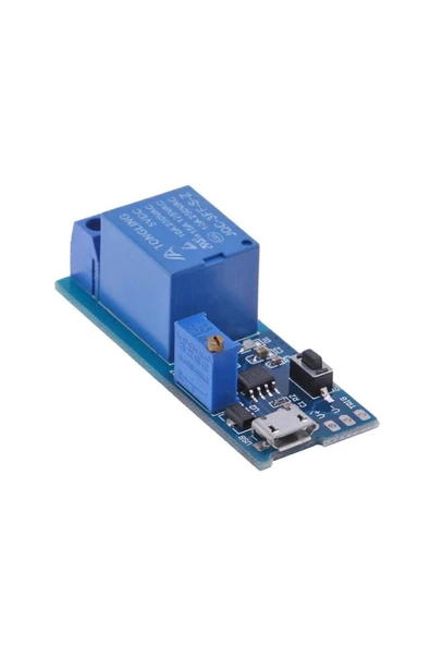 5v-30v Micro Usb Zaman Gecikme Röle Modülü 0-24sn Potansiyometre - Resim 7