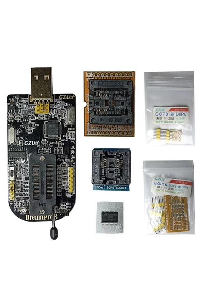 Gzut Dream Pro 3 Eeprom Programlayıcı Ve Adaptörler Anakart Eeprom Bıos Flash 24 93 25 Kopyalayıcı - Resim 2