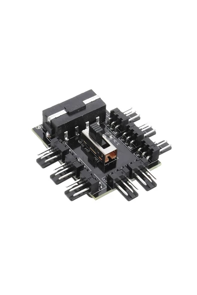 8 Port Fan Çoğaltıcı Hub Kartı Ide Güç Giriş Soketi Hız Kontrol - Resim 3
