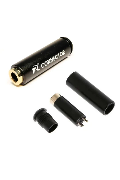 3.5mm Dişi Ses Soket Kutusu 4 Tel Kutuplu Aluminyum Jack Altın Kaplama Stereo Kulaklık - Resim 3