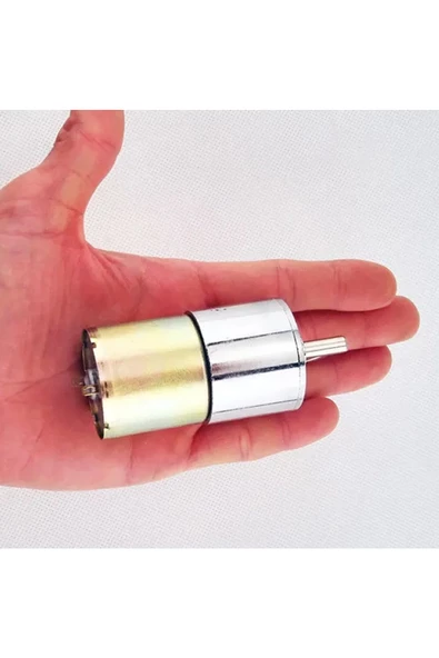 ZGA37RG 12V 37mm 10Rpm Redüktörlü DC Motor Metal Dişli Yüksek Tork Kuvvet Robot Oyuncak RC Araba - Resim 2