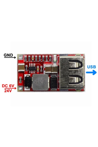 6-24v To 5v 2a Usb Voltaj Düşürücü Hw384 Mini Usb Çıkış Şarj Taşınabilir Güç Kaynağı Araba Mobil Dc - 4