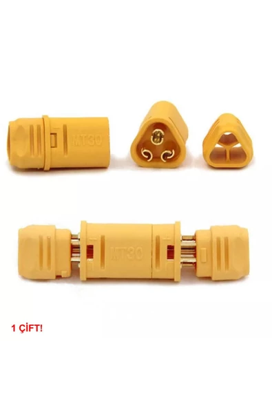 Mt30 3 Pin Plug Dişi Erkek Konnektör Soket Çift Rc Lipo Pil Batarya Akü Bağlantı Konnektörü - Resim 2