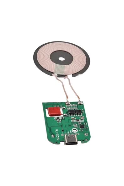 Kablosuz Şarj Modülü Type C 15W Qi 9V 1.5A Mobil Akıllı Telefon Oyuncak Pil Şarj Transmiter - Resim 8