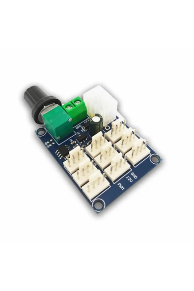 9 Kanal Dc 12V Pwm Fan Hız Kontrol Kartı Klemens Atx Besleme Soket Pot Kontrol Bilgisayar Pc Cpu - 3