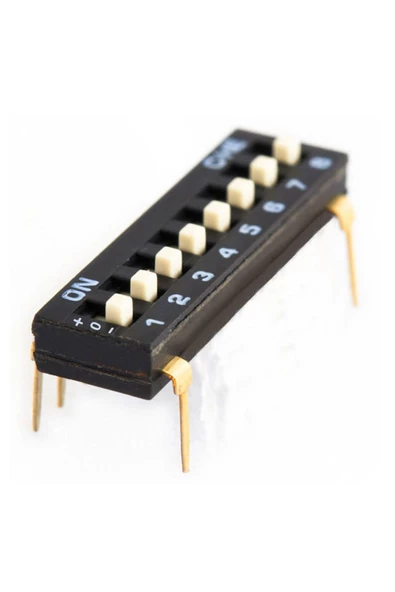 Tristate 8li Dip Switch 8 Pin Siyah Anahtar Açık Kapalı Seçim Adres Ayar + Off - Pull Up/down ürün görseli