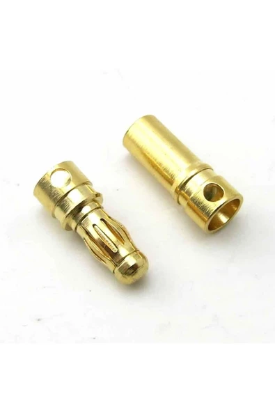 5 Çift 3.5mm Altın Kaplama Banana Dişi Erkek Soket 40a Pil Batarya Lion Bullet Plug - 3