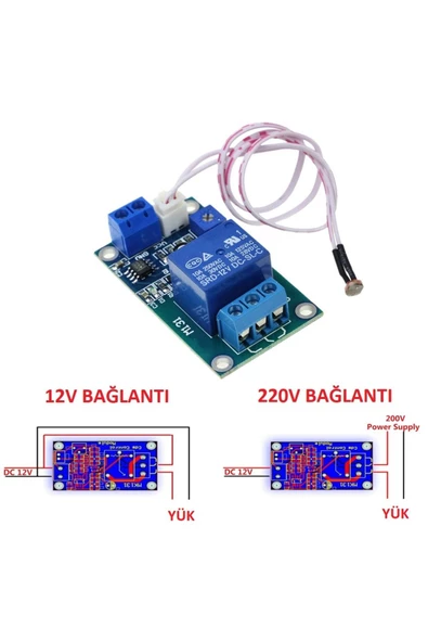 Xh-m131 Ldr Işık Kontollü Röle 12v Gündüz Gece Algılayıcı Röle - Resim 4