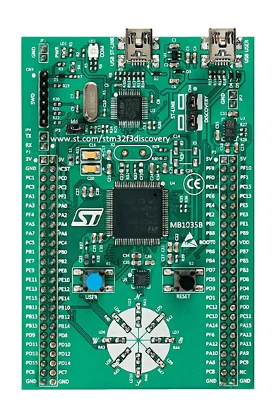 St Stm32f3dıscovery Geliştirme Kiti Arm Cortex M4f Stm32f303vct6 St-lınk-v2 10 Led Lsm303dlhc - Resim 7