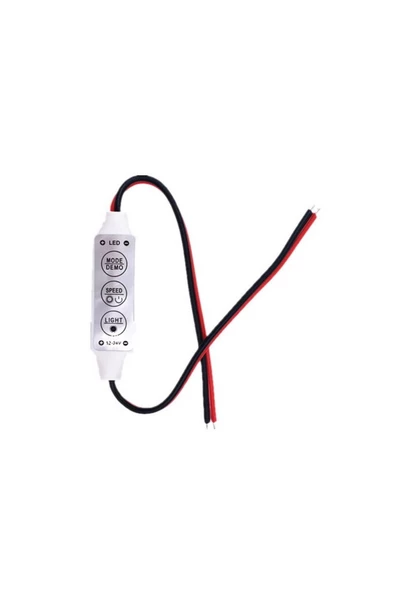 Dc 12-24v 3 Tuş Led Dimmer Hafızalı 12a 3 Modlu 5050 3528 5630 - Resim 2