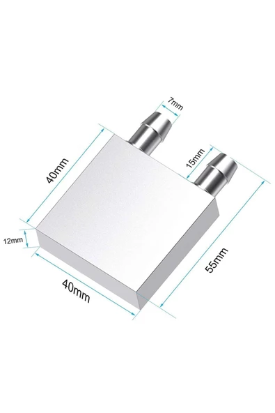 4x4cm Sıvı Su Aluminyum Soğutucu Blok Bilgisayar Cpu Grafik Gpu Anakart Xbox Lazer Kafa Soğutma Fan - Resim 7