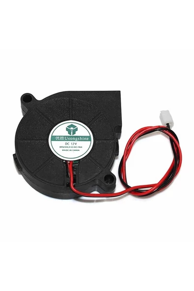 5015 12V DC Salyangoz Fan 2 Pin 3D Yazıcı Soğutma Fanı Santirfüj Havalandırma Klima Türbin Kuluçka - Resim 7