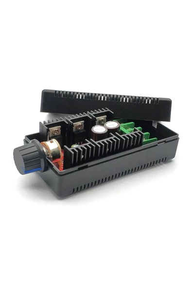 40A 50V DC Motor Sürücü Kutulu Hız Kontrol Devresi 0/100% Pot Kontrollü Pwm Ayarlanabilir Voltaj
