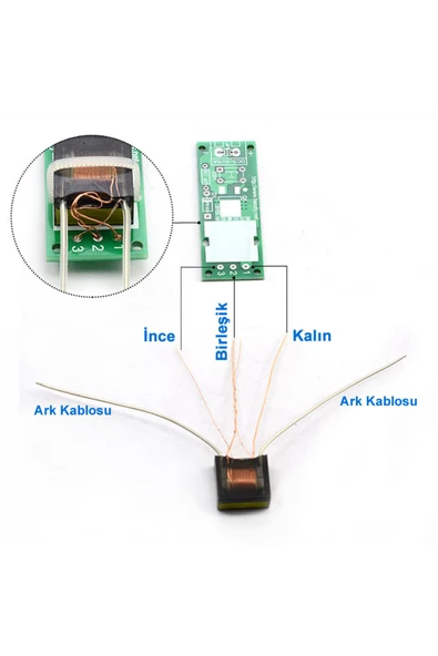 HV-1 Yüksek Voltaj Ateşleyici Kit Elektriksel Plazma Ark Üretici Yakıcı Kağıt Ateş Alev Güç Kaynağı - Resim 4