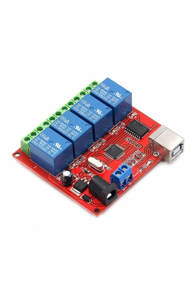 4 Kanal Usb Röle Kontrol Modülü Bilgisayardan Cihaz Açma Kapama Hid Usb - Resim 8