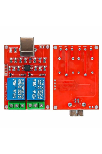 2 Kanal Usb Röle Kontrol Modülü Bilgisayardan Cihaz Açma Kapama Hid Usb - Resim 8