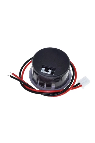 4-100V Dc Voltmetre Yuvarlak Panel Tip Montajlanabilir Dijital Kırmızı Renk Led Gösterge Ekran - Resim 6