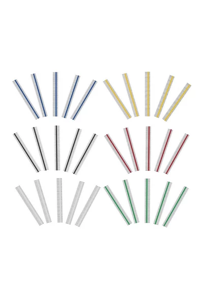 30 Adet 40 Pin Erkek Header Seti 6 Renkli 2.54mm Kırılabilir - Resim 4