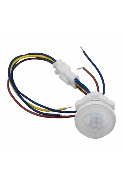 220v Pır Hareket Sensörü 25cm Kablolu Led Lamba Tavan Işık Merdiven Otomatik Armatür Projektör - Resim 2