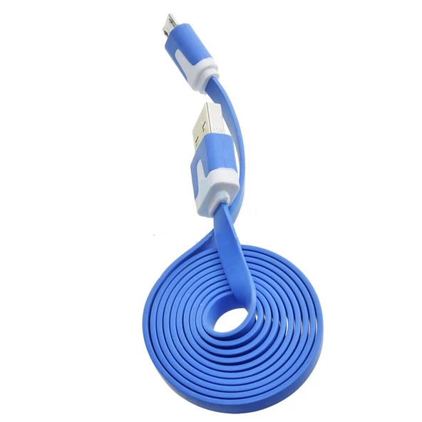 1m Micro Usb Kablo Mavi 1 Metre 480 Mbps Usb 2.0 Hot Swap - Resim 4
