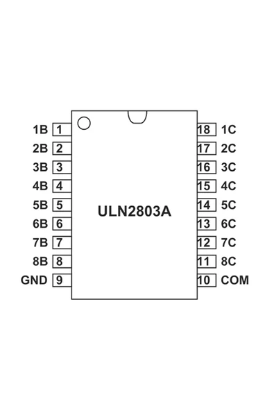 Uln2803a Npn 8 Adet Darlington Transistör Sürücü Entegre Sop18 Smd 18 Bjt Bipolar - Resim 6