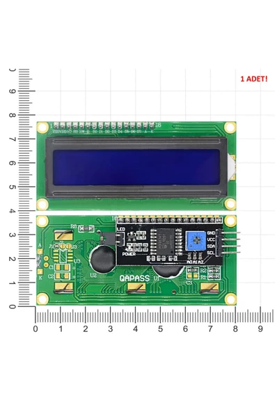 Iıc I2c Seri 1602a 2x16 Mavi Karakter Lcd Modül Display Ekran 5v Beyaz Arka Işık 16x2 - 7