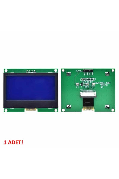 2.2 Inch I2c Iıc Gm12864 V2.0 Mavi Glcd Modül St7567s Dc 3.3v 5v - Resim 4