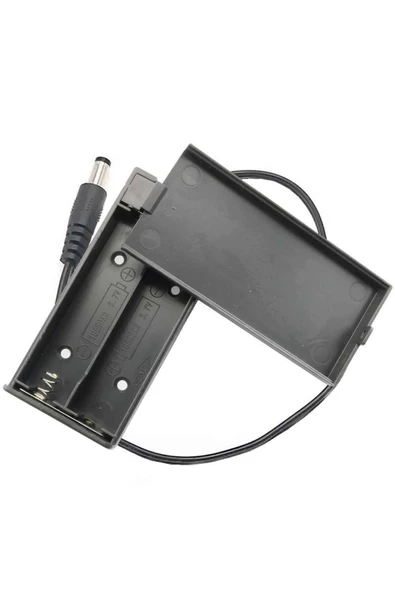 18650 2li Pil Kutusu Adaptör Soket On/off Anahtar 2 Adet Seri Lityum Lion Dc - Resim 5