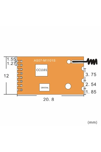Cc1101 433mhz Kablosuz Haberleşme Modülü Spı 1000 Metre Rf Alıcı Verici Transceiver - Resim 8