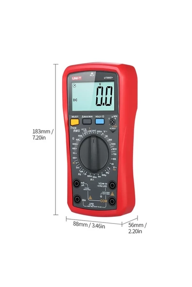 Unı-t Ut890d+ Dijital Multimetre Ncv True Rms Voltmetre Ampermetre - Resim 5
