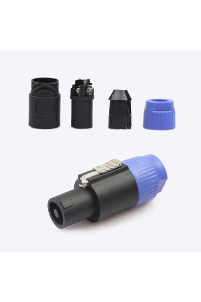 Nl4fc Dişi Erkek Kablo Konnektör Çifti Ac 250v 30a 4 Pin Hoparlör Ses Speakon - Resim 7