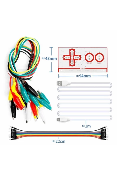 Arduino Atmega32u4 Geliştirme Kiti Buton Klavye Yön Algılayıcı Mini Usb Krokodil