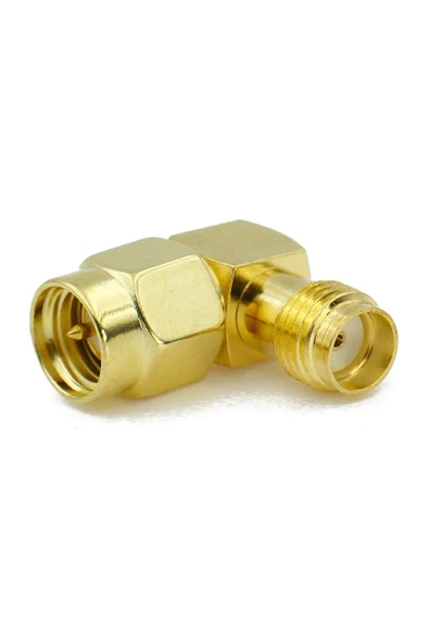 Sma Erkek to Sma Dişi 90 Derece Çevirici Adaptör Altın Kaplama Soket 0-6GHz RF Wi-Fi Anten Wifi Blu - 7