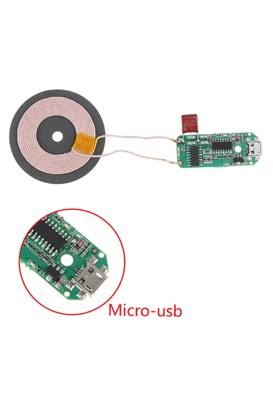 Kablosuz Şarj Modülü 10W 2A Mobil Akıllı Telefon Oyuncak Pil Şarj Transmiter Micro Usb - Resim 4