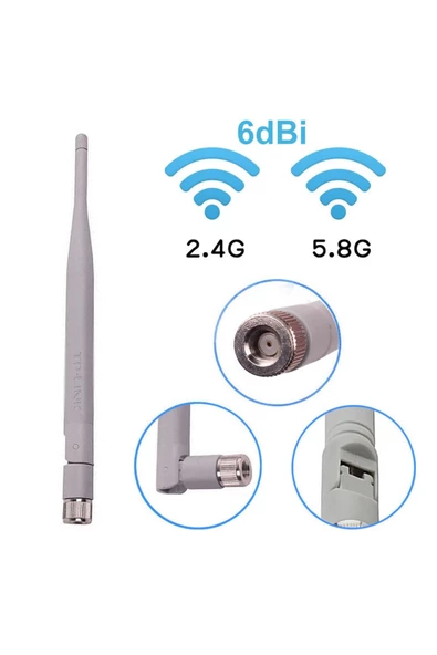 6dbi Rp Sma Erkek Anten 2.4ghz 5.8ghz Rf Gsm Wifi Sinyal Kuvvetlendirici - Resim 3